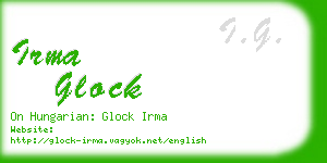 irma glock business card